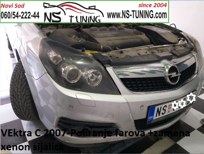 opel vektra c 2005 2006 2007 2008 godiste poliranje farova xenon d1s sijalica zamena novi sad ns tuning